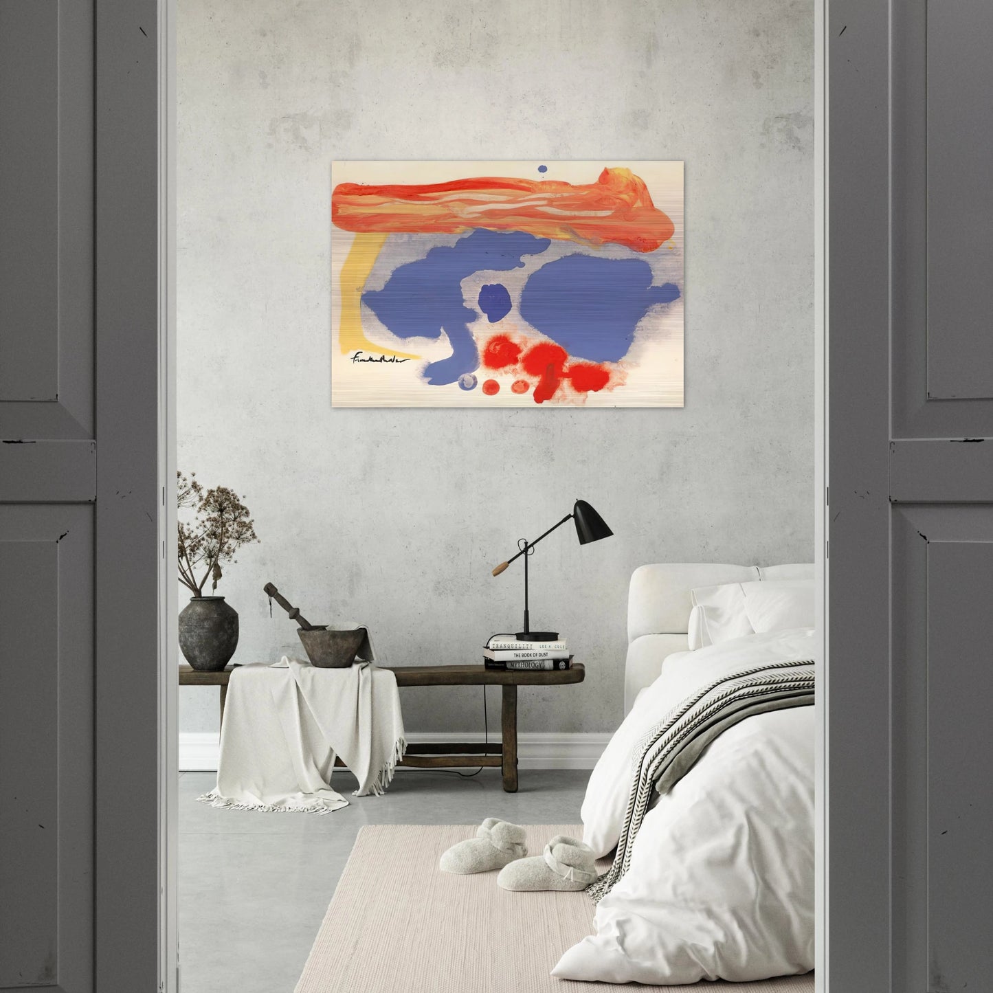 Summerscene, Provincetown - 1961 - Helen Frankenthaler Brushed Aluminum Print - 70x100 cm / 28x40 inches | Helen Frankenthaler Aluminum Print | Helen Frankenthaler Prints