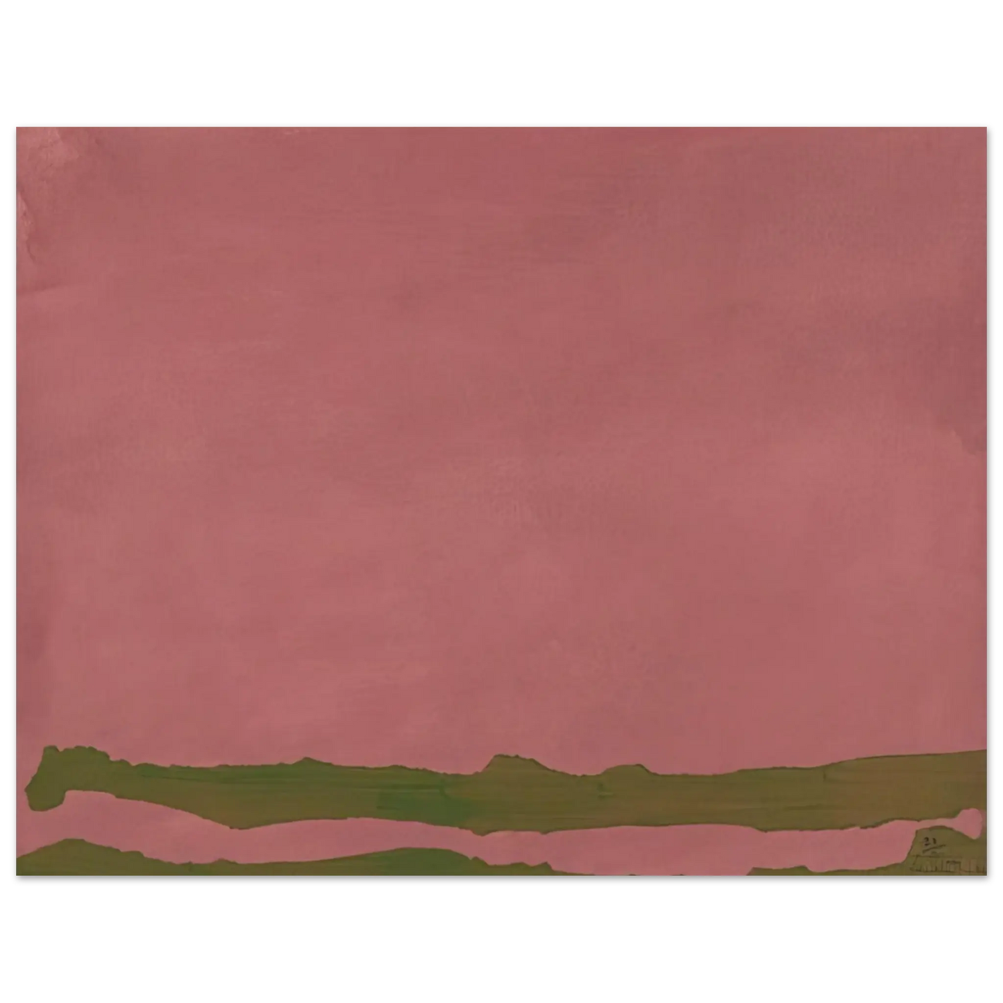 Helen Frankenthaler - Green Likes Mauve - 1970 Wall art - 70x100 cm / 28x40 Inches - Fine Art Poster - -