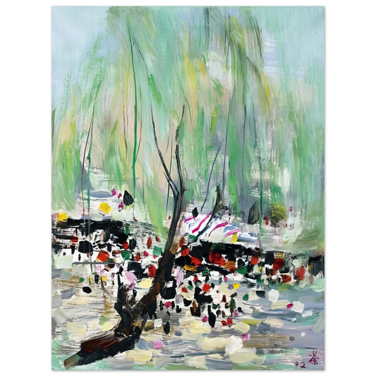Wu Guanzhong - Love in Fangzhuang - 2002  75x100 cm / 30x40inches Fine Art Poster