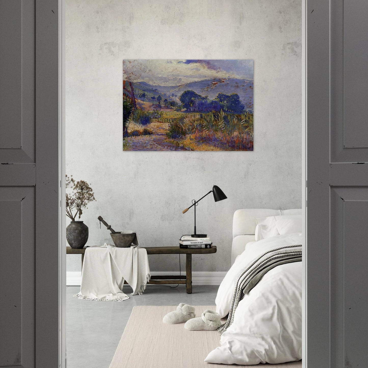 Cabasson Landscape study - Henri-Edmond Cross Brushed Aluminum Print - 70x100 cm / 28x40 inches | Henri-Edmond Cross Aluminum Print | Henri-Edmond Cross Prints