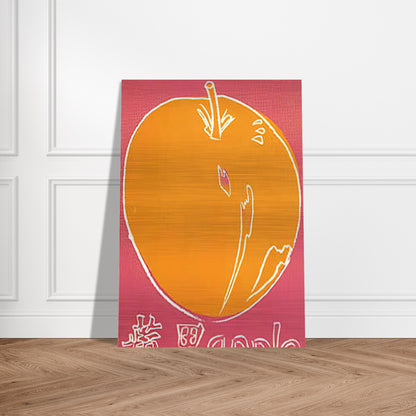 Apple - Andy Warhol Brushed Aluminum Print - 70x100 cm / 28x40 inches | Andy Warhol Aluminum Print | Andy Warhol Prints