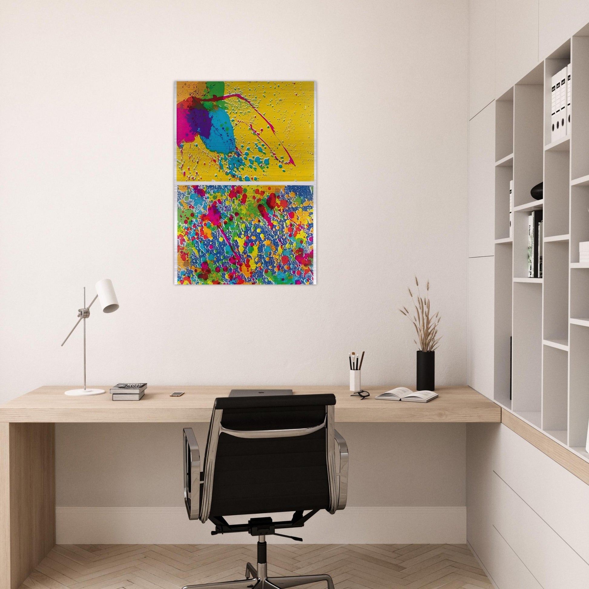 Morning Series - 1974 - Walasse Ting Brushed Aluminum Print - 70x100 cm / 28x40 inches | Walasse Ting Aluminum Print | Walasse Ting Prints