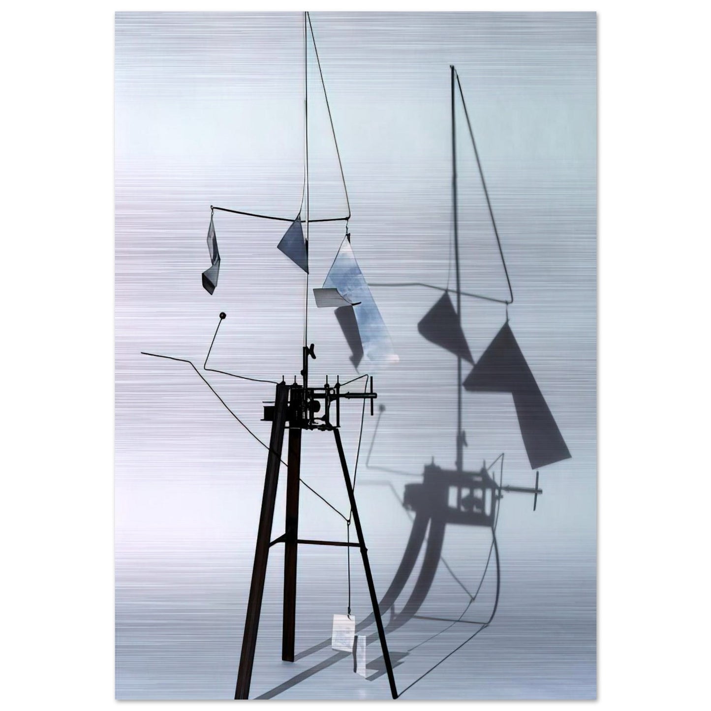 Useless Machine Arrhythmic Carousel - 1953 - Bruno Munari Brushed Aluminum Print - 70x100 cm / 28x40 inches | Bruno Munari Aluminum Print | Bruno Munari Prints