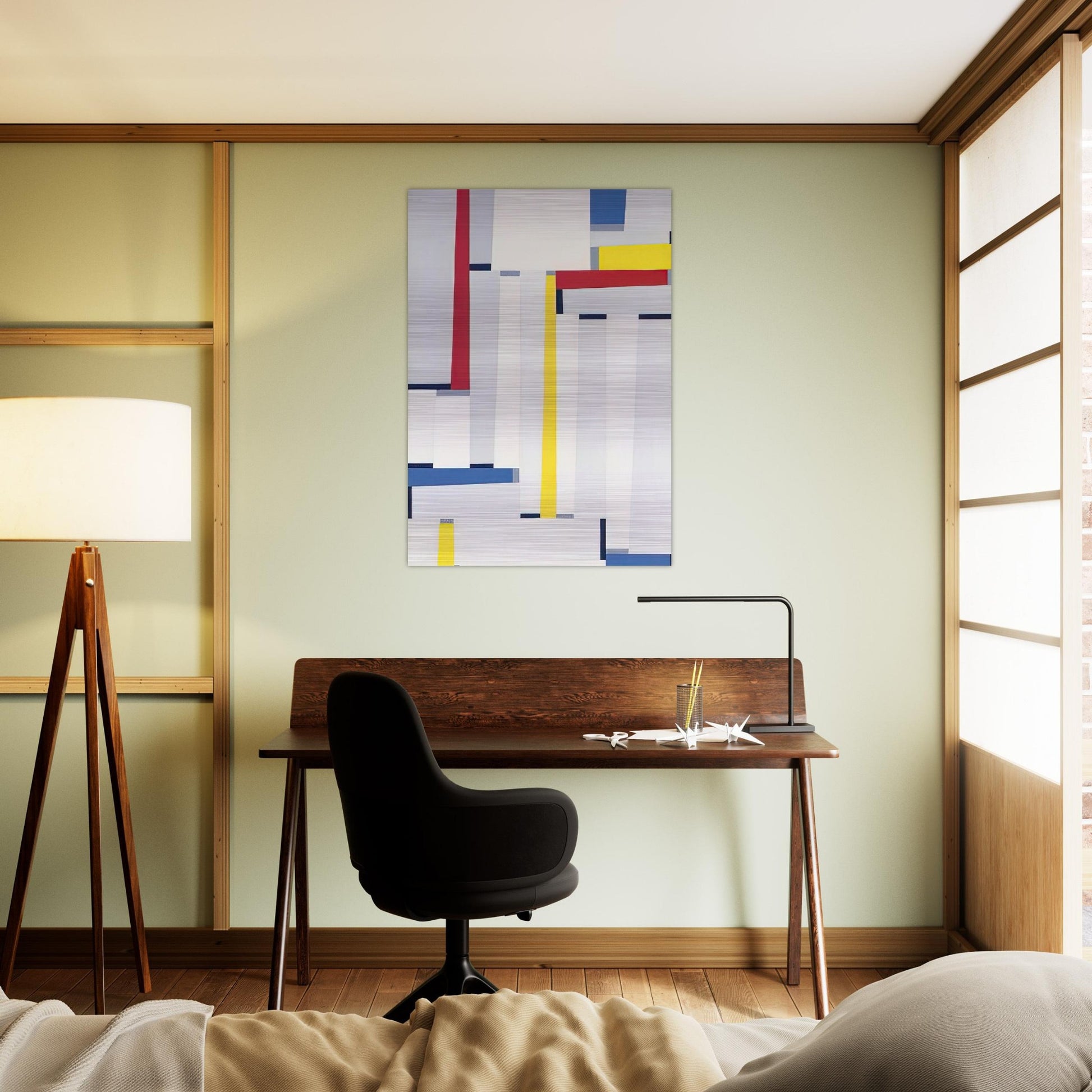 Relational Painting #55 - 1951 - Fritz Glarner Brushed Aluminum Print - 70x100 cm / 28x40 inches | Fritz Glarner Aluminum Print | Fritz Glarner Prints