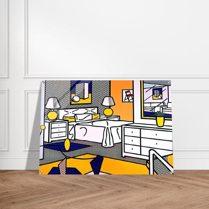 INTERIOR WITH MOBILE 1992 - Roy Lichtenstein Acrylic Print - 70x100 cm / 28x40″ inches