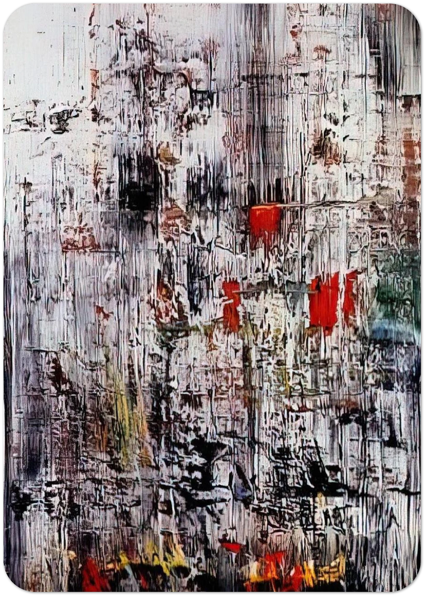 ICE 2 By Gerhard Richter Pack of 10 Post Cards | Gerhard Richter Post Cards | A6 (10.5 x 14.8 cm) - 4.1 x 5.8 inches