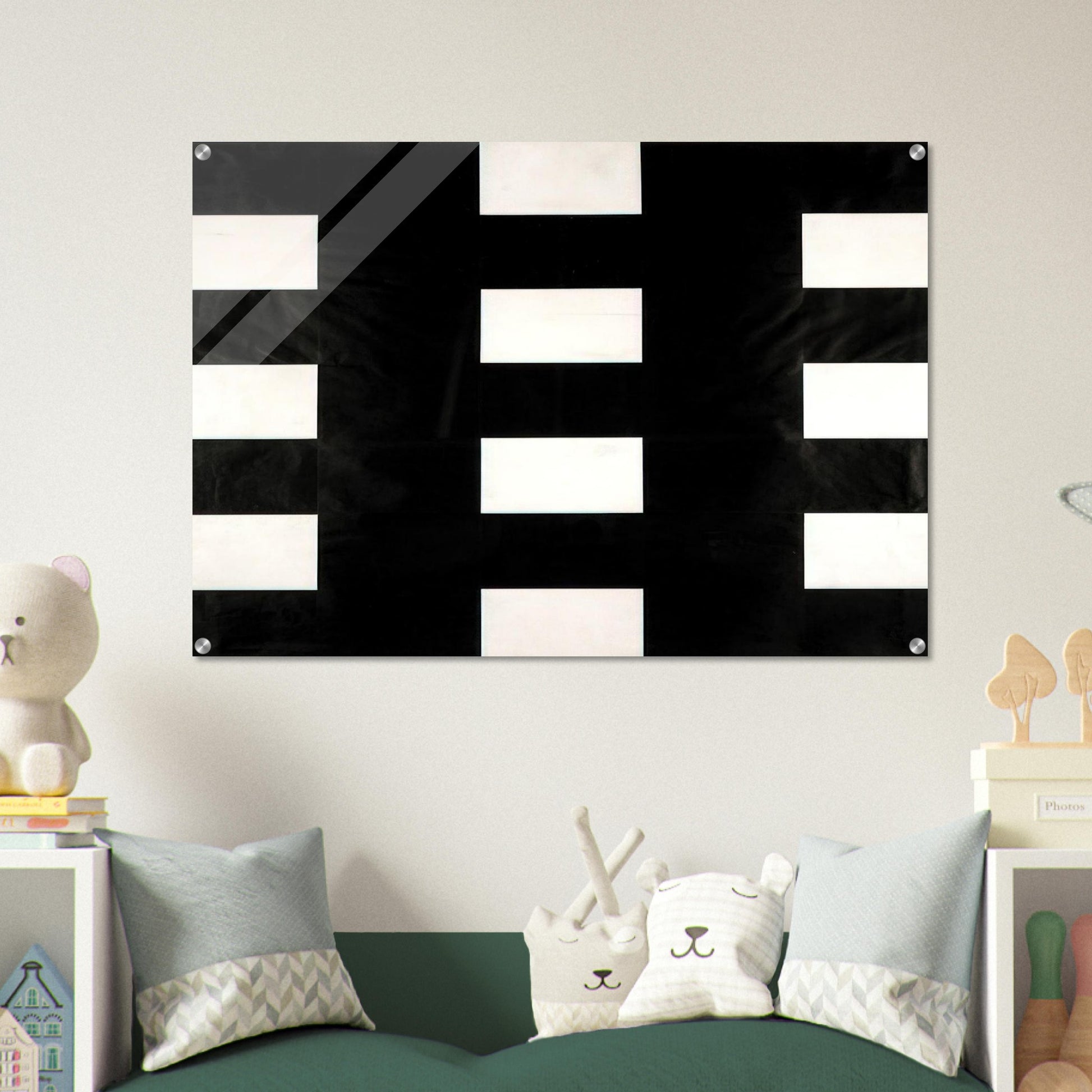 White and Black - Ellsworth Kelly Acrylic Print - 70x100 cm / 28x40″ inches