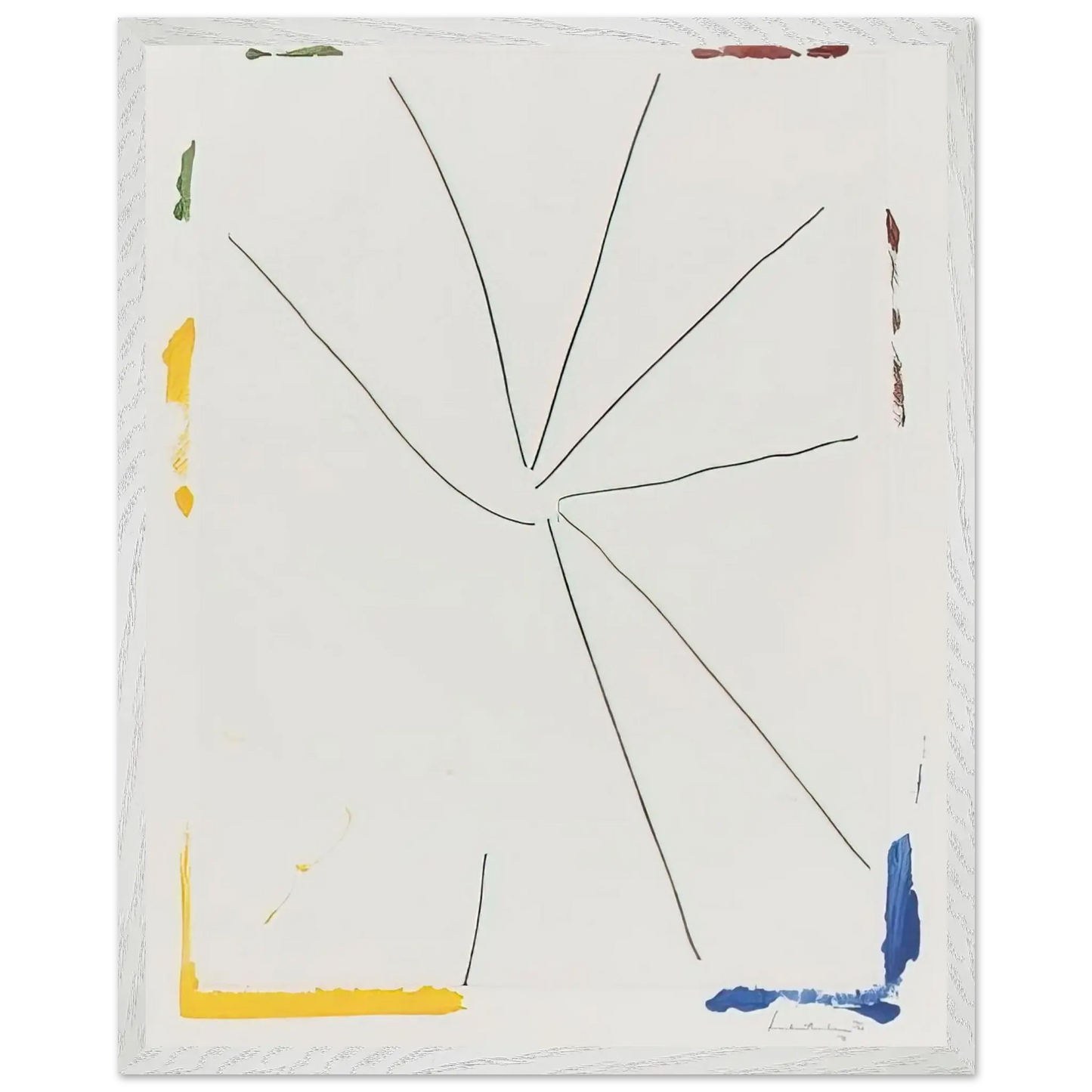 Helen Frankenthaler - Free Wheeling - 1971 Wall art - 45x60 cm / 18x24 Inches - Premium Wooden Framed Poster With Fine Art Paper - White frame