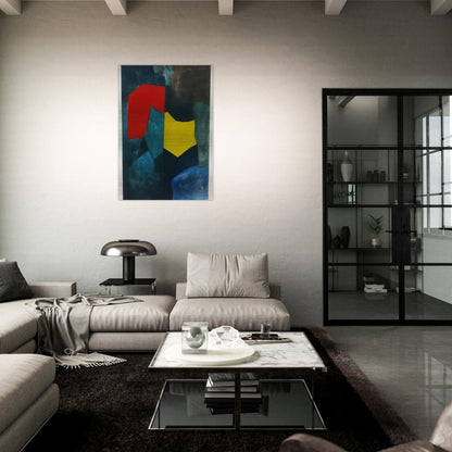 XVI - 1964 - Serge Poliakoff Brushed Aluminum Print - 70x100 cm / 28x40 inches | Serge Poliakoff Aluminum Print | Serge Poliakoff Prints