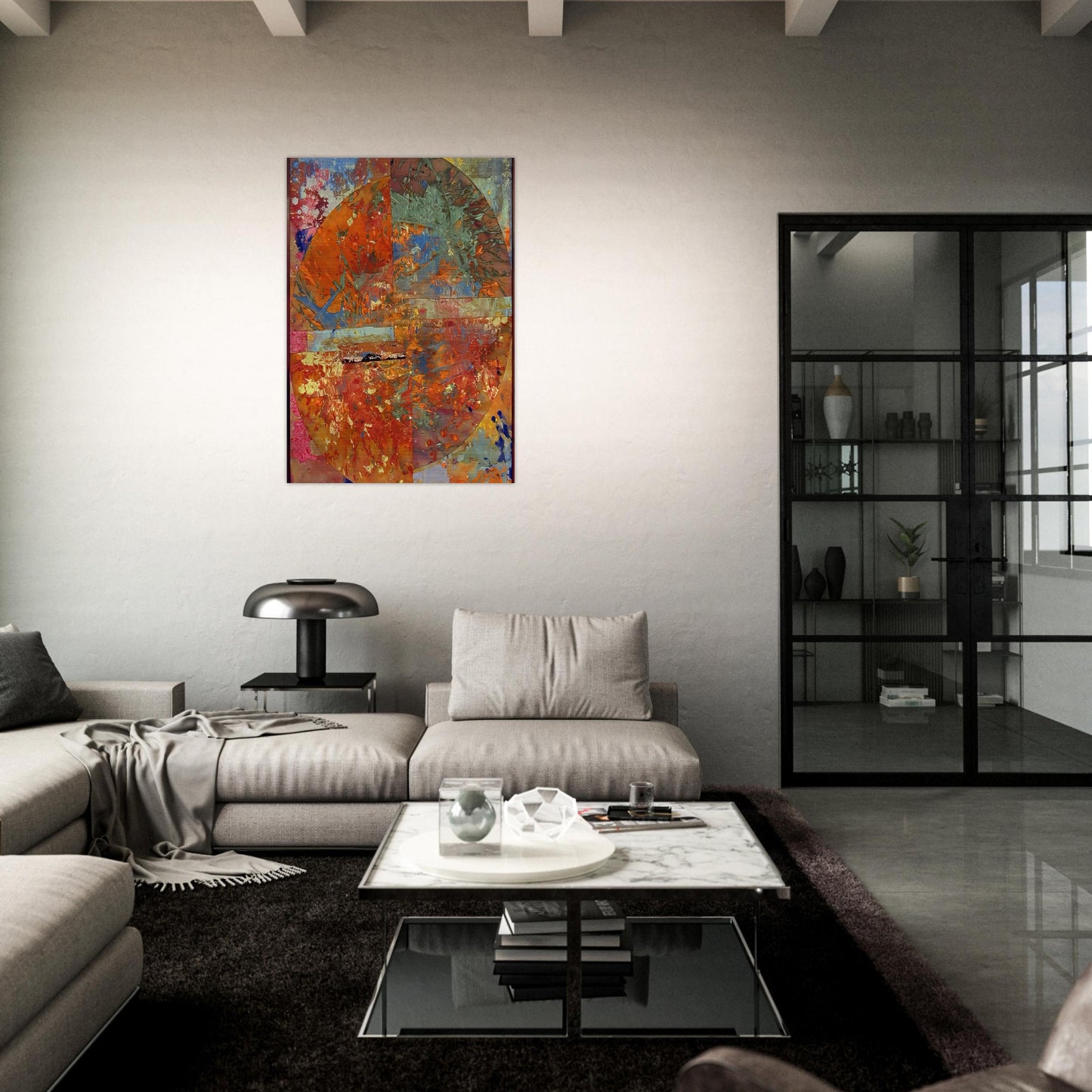 Baptistry - Sam Gilliam Brushed Aluminum Print - 70x100 cm / 28x40 inches | Sam Gilliam Aluminum Print | Sam Gilliam Prints