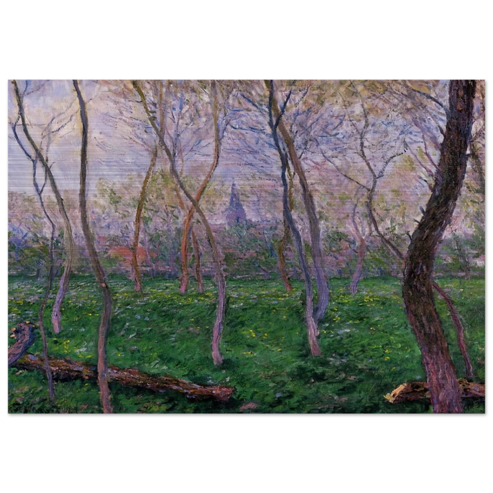 Bennecourt - claude monet Brushed Aluminum Print - 70x100 cm / 28x40 inches | claude monet Aluminum Print | claude monet Prints