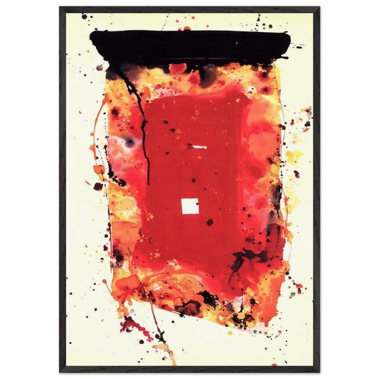 Flash Point - Sam Francis 70x100 cm / 28x40 inches Framed Art Print – Black Wooden Frame