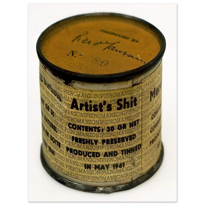 Piero Manzoni - Artist's Shit  75x100 cm / 30x40inches Fine Art Poster