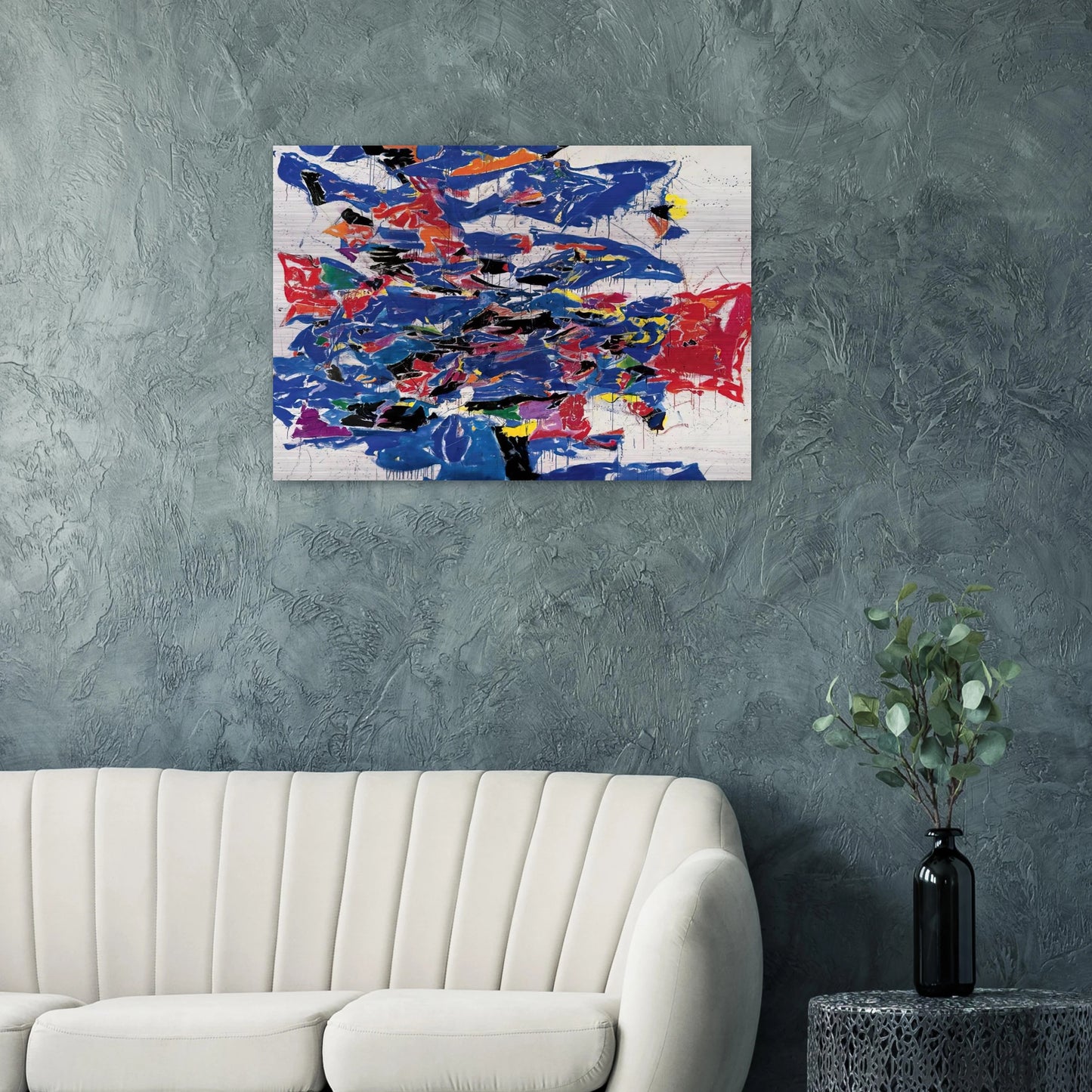 Round the World - Sam Francis Brushed Aluminum Print - 70x100 cm / 28x40 inches | Sam Francis Aluminum Print | Sam Francis Prints
