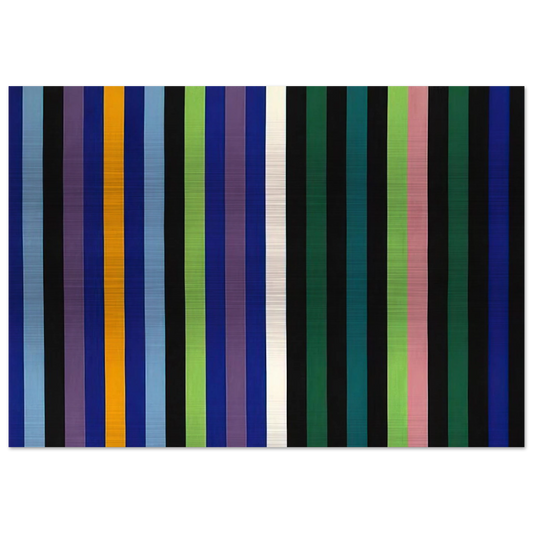 Two Part Blue - 1964 - Gene Davis Brushed Aluminum Print - 70x100 cm / 28x40 inches | Gene Davis Aluminum Print | Gene Davis Prints