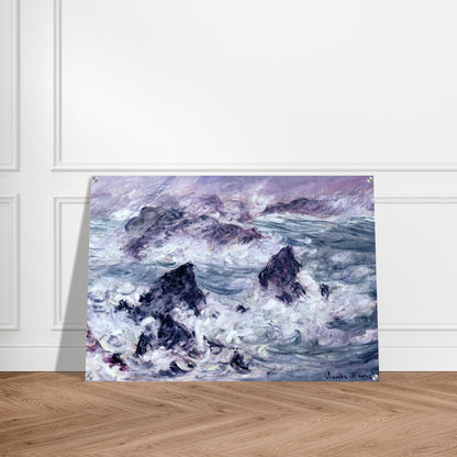 Storm at Belle-Ile - claude monet Acrylic Print - 70x100 cm / 28x40″ inches