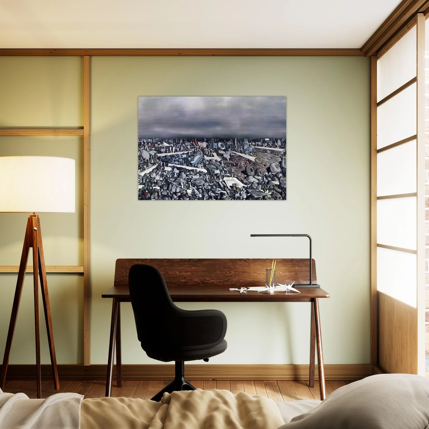 Multiplication of the Arcs - Yves Tanguy Brushed Aluminum Print - 70x100 cm / 28x40 inches | Yves Tanguy Aluminum Print | Yves Tanguy Prints