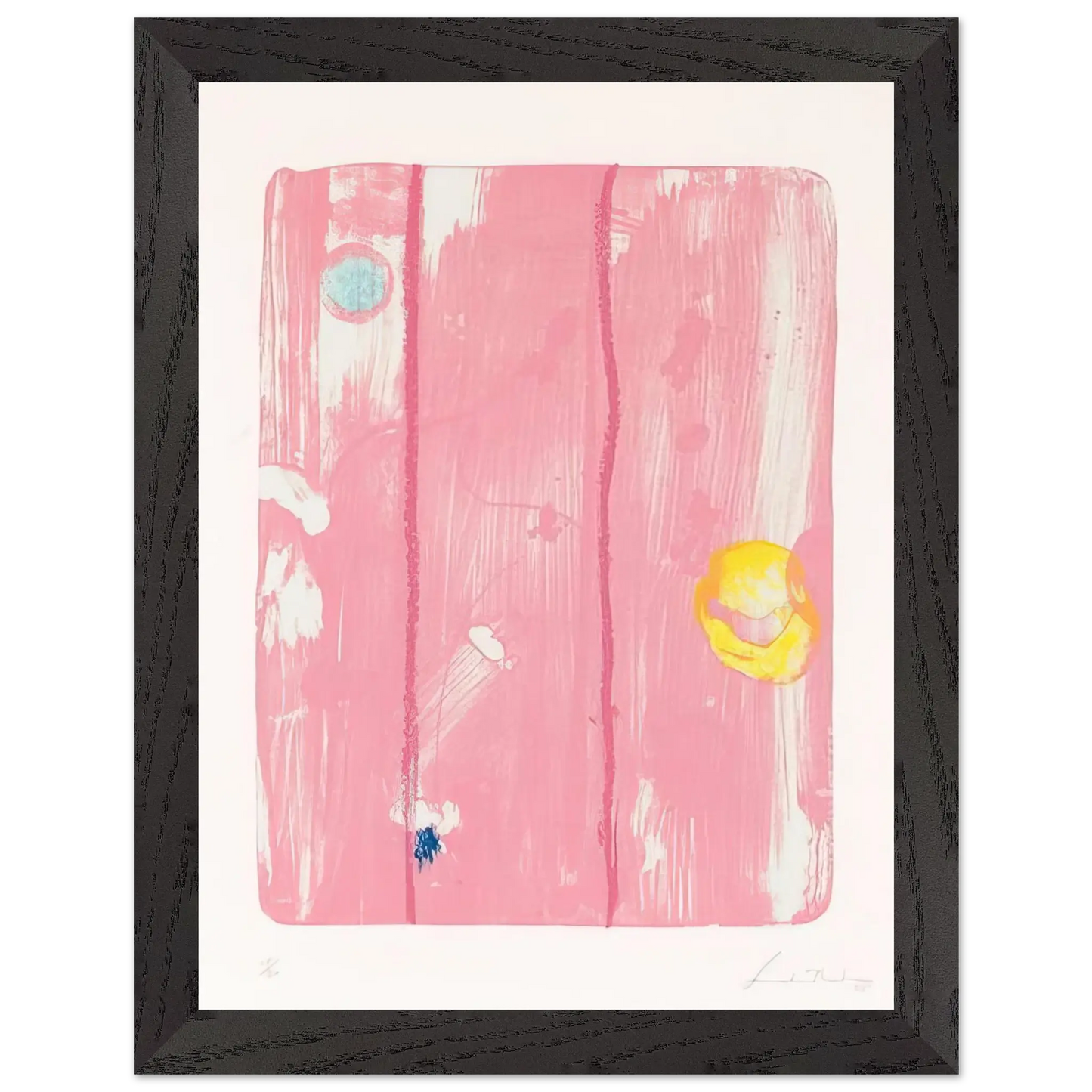 Helen Frankenthaler - Reflections VIII - 1995 Wall art - 13x18 cm / 5x7 Inches - Premium Wooden Framed Poster With Fine Art Paper - White frame