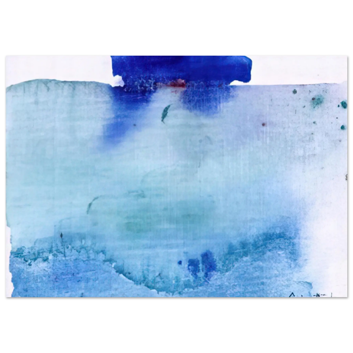 Helen Frankenthaler - Untitled - 1982 Wall art - 13x18 cm / 5x7 inches - Premium Wooden Framed Poster With Fine Art Paper - Wood frame
