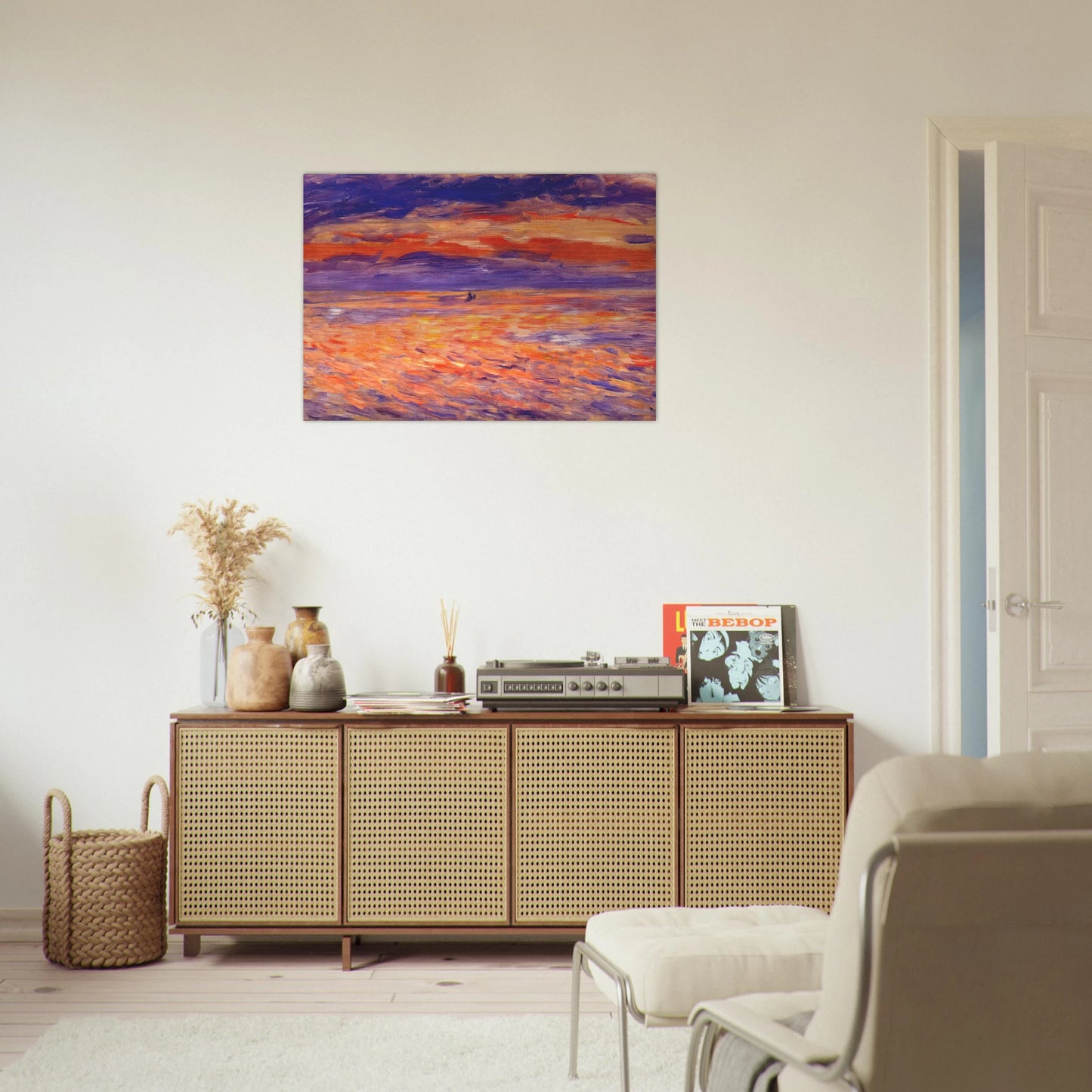 Sunset at sea - Pierre-Auguste Renoir Brushed Aluminum Print - 70x100 cm / 28x40 inches | Pierre-Auguste Renoir Aluminum Print | Pierre-Auguste Renoir Prints