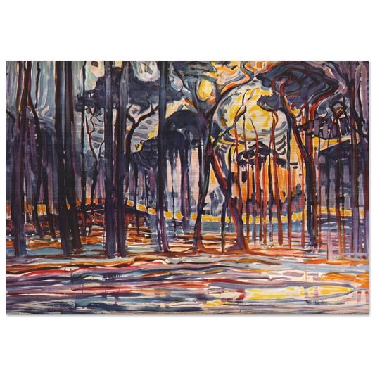 Woods near Oele - Piet Mondrian Brushed Aluminum Print - 70x100 cm / 28x40 inches | Piet Mondrian Aluminum Print | Piet Mondrian Prints