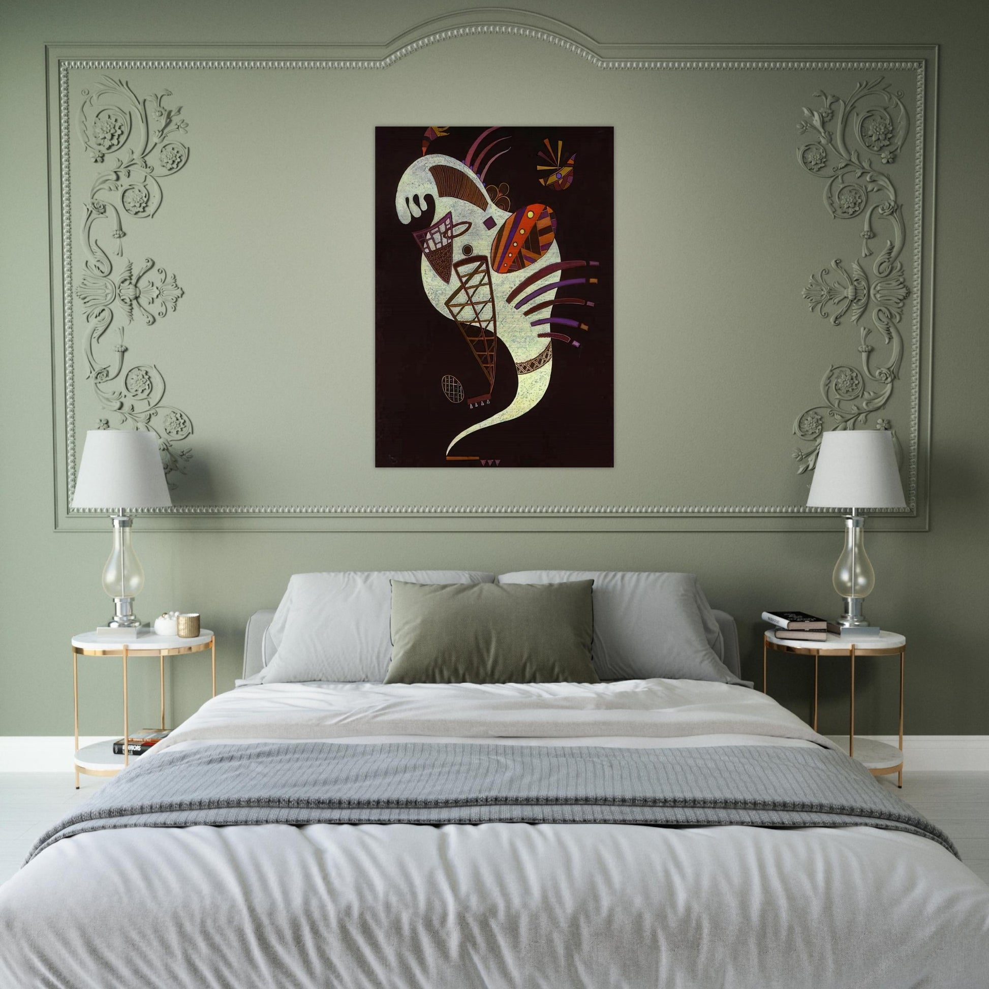 WHITE FIGURE 1943 - Wassily Kandinsky Brushed Aluminum Print - 70x100 cm / 28x40 inches | Wassily Kandinsky Aluminum Print | Wassily Kandinsky Prints