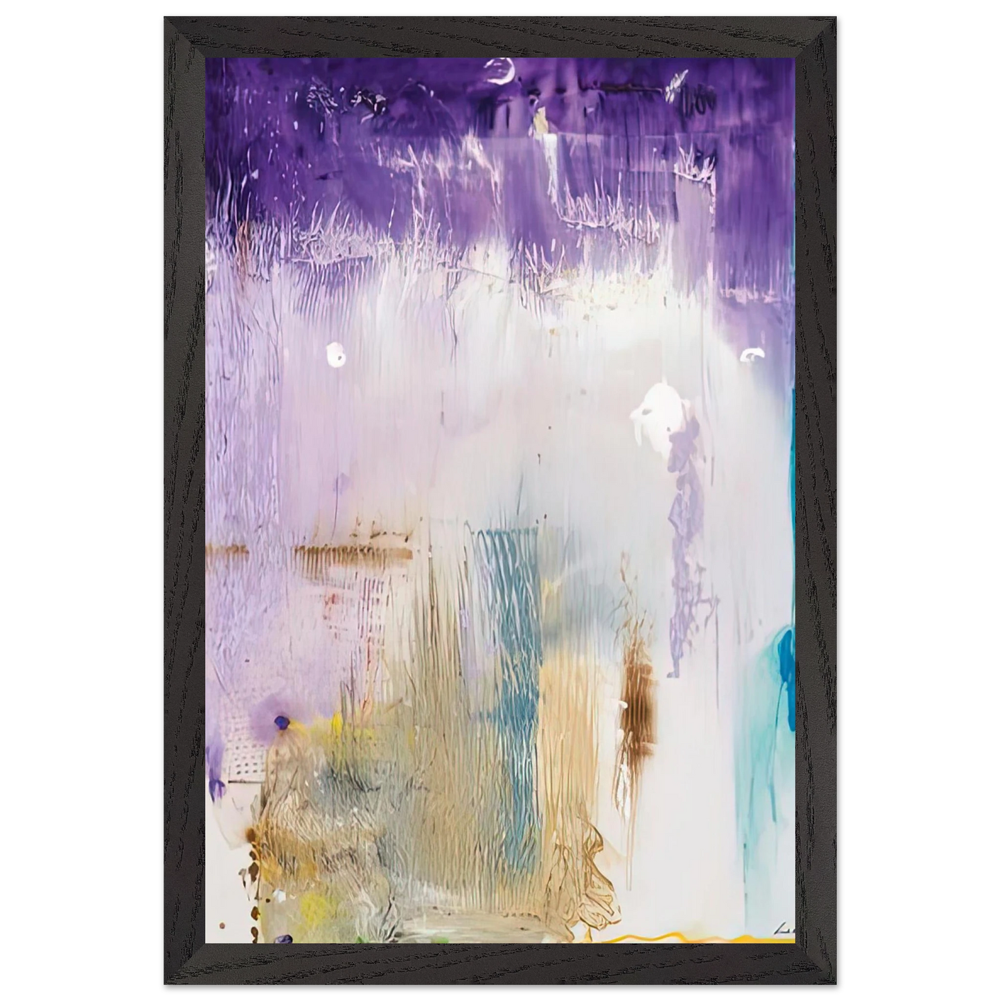 Helen Frankenthaler - Magnet, 1992- Wall Art - 21x29.7 cm / 8x12" - Premium Wooden Framed Poster With Fine Art Paper-canvas - White frame