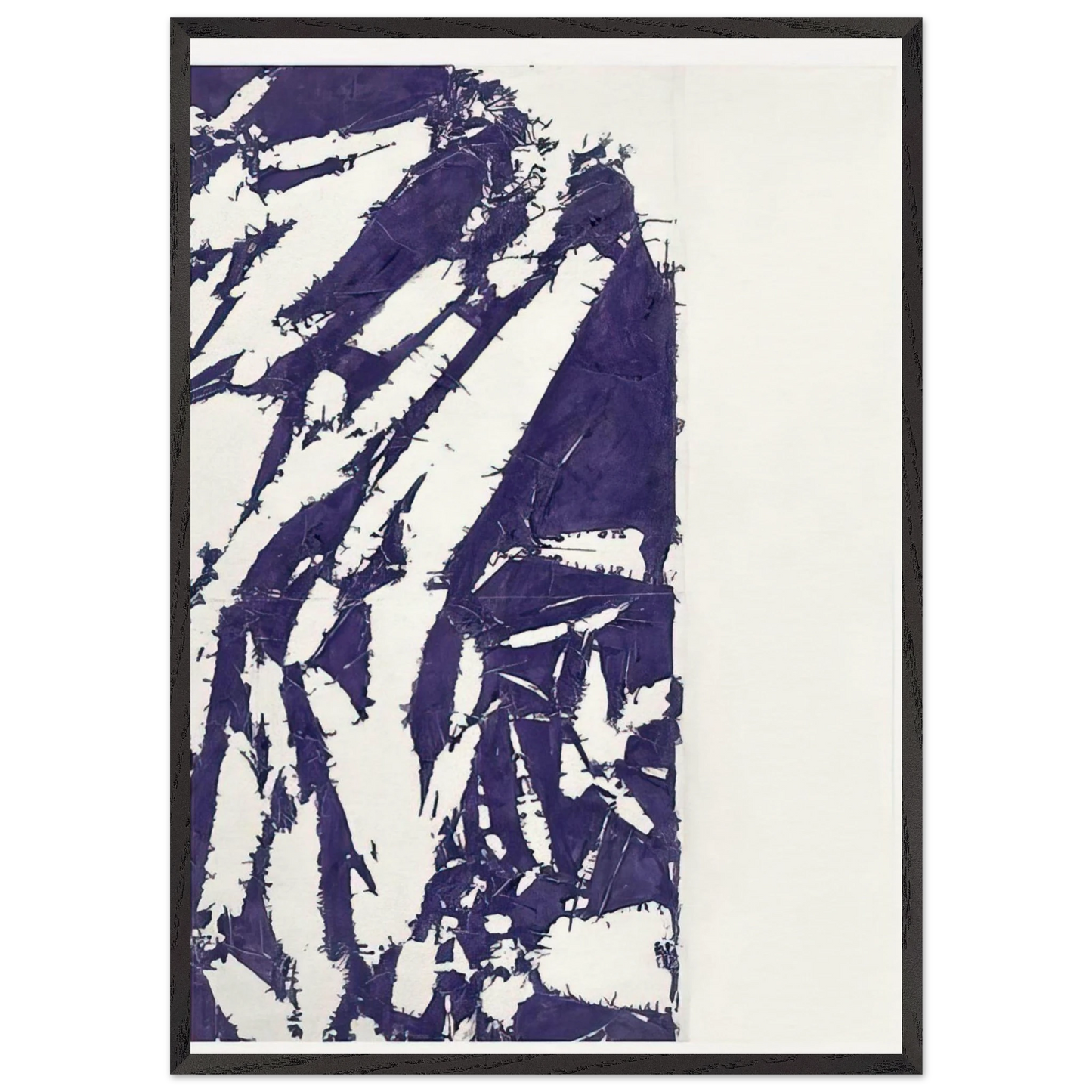 Laissee - 1995 - Simon Hantai 70x100 cm / 28x40 inches Framed Art Print – Black Wooden Frame