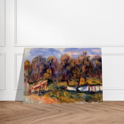 Landscape with Orchard - Pierre-Auguste Renoir Brushed Aluminum Print - 70x100 cm / 28x40 inches | Pierre-Auguste Renoir Aluminum Print | Pierre-Auguste Renoir Prints