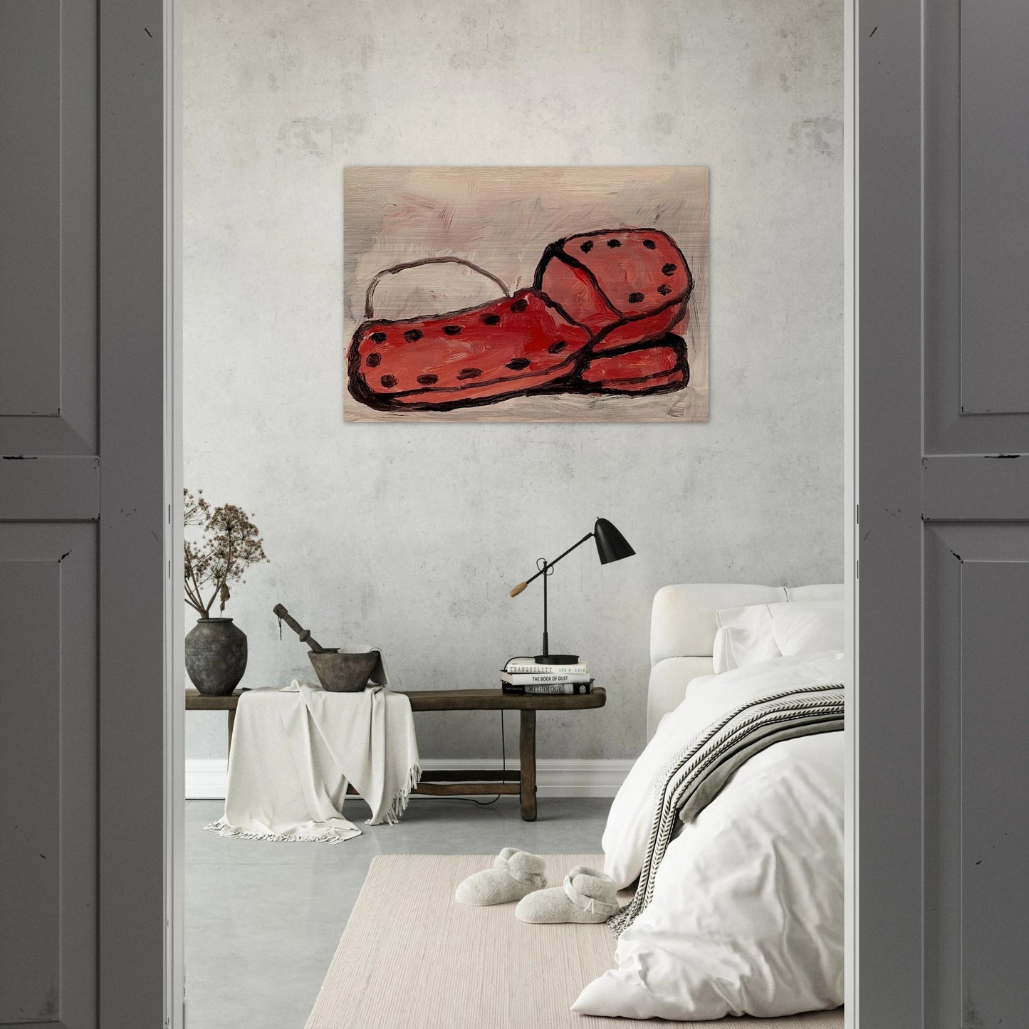 SHOES 1968 - Philip Guston Brushed Aluminum Print - 70x100 cm / 28x40 inches | Philip Guston Aluminum Print | Philip Guston Prints