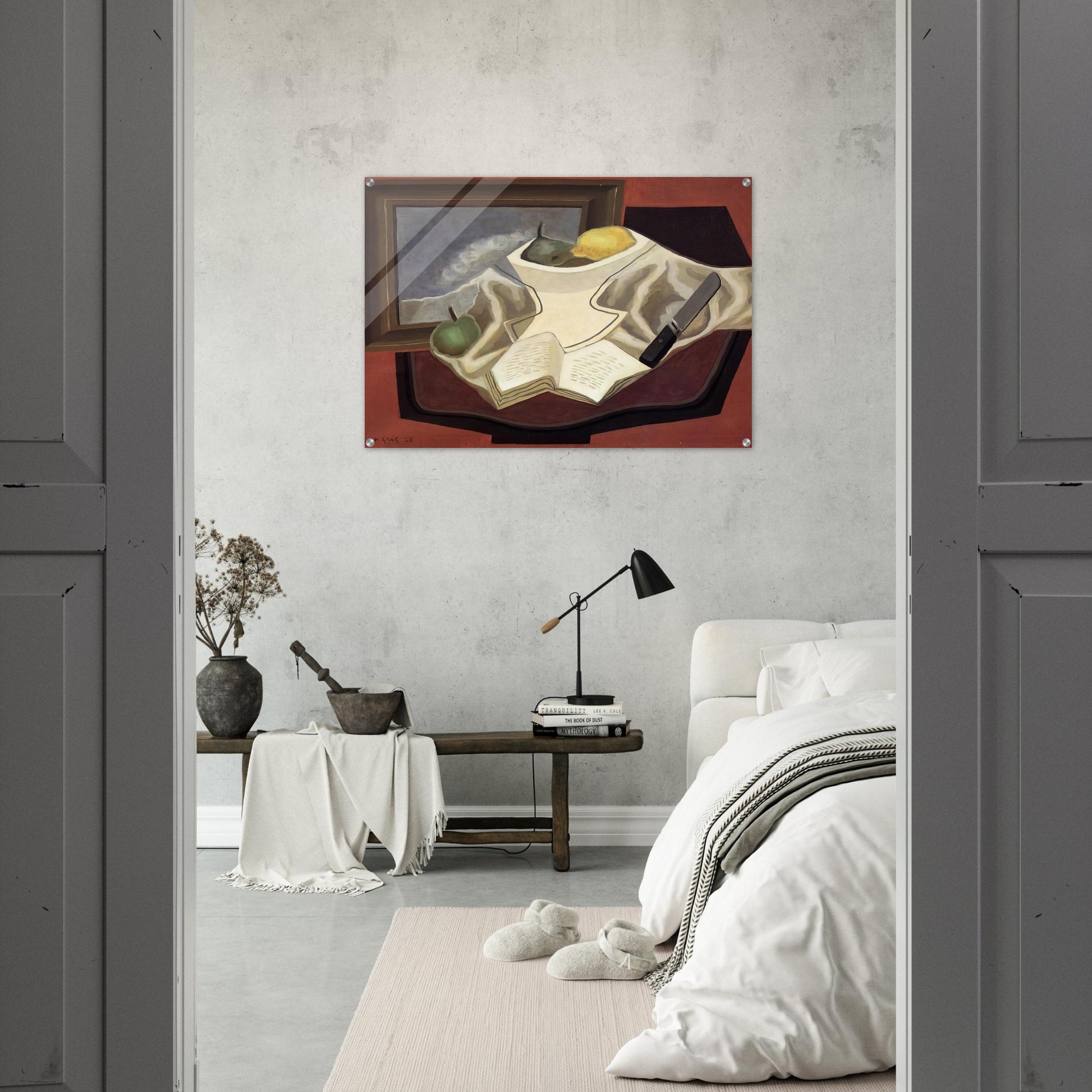 THE TABLE IN FRONT OF THE PICTURE 1926 - Juan Gris Acrylic Print - 70x100 cm / 28x40″ inches | Juan Gris Wall Art | Juan Gris Prints