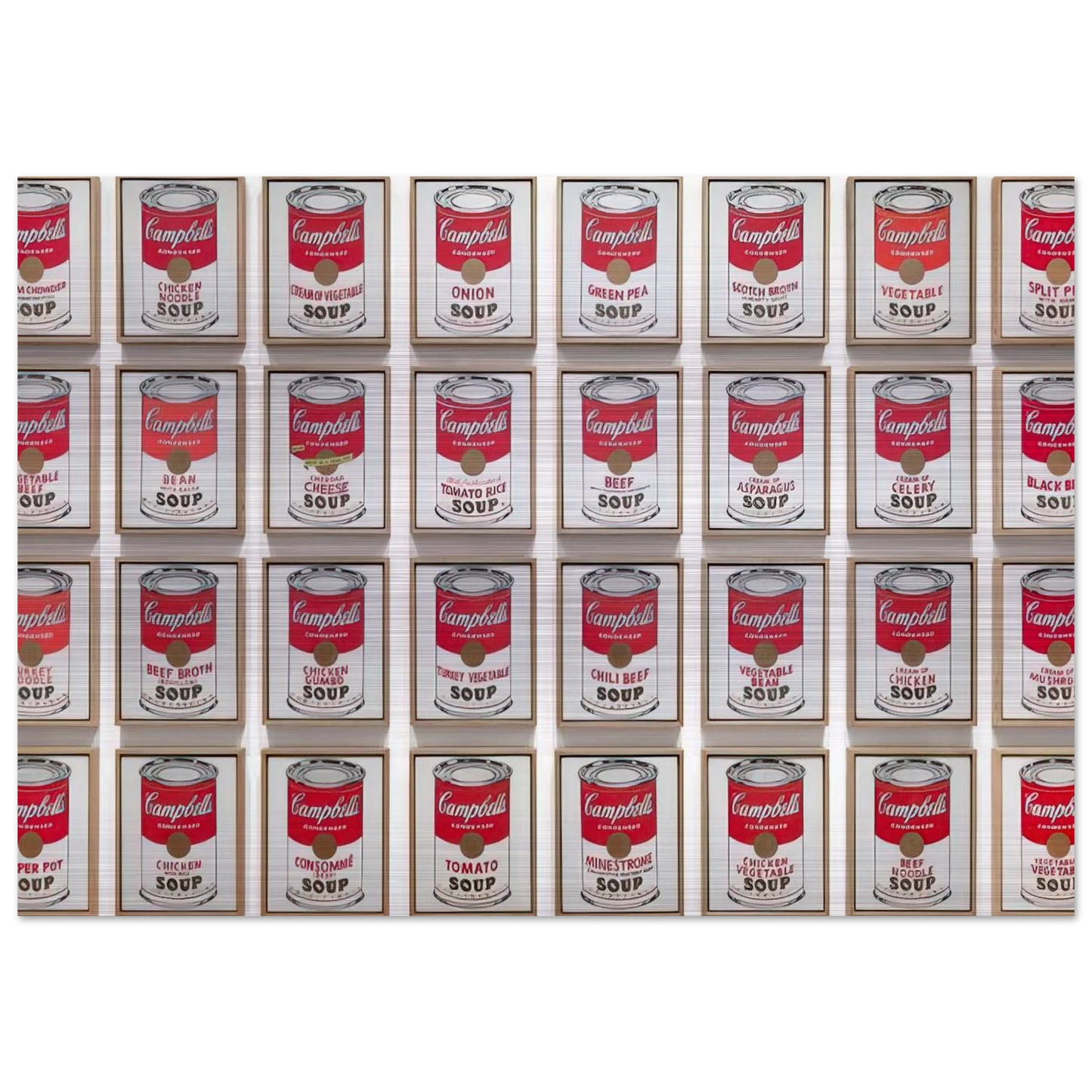 Campbell's Soup Cans - Andy Warhol Brushed Aluminum Print - 70x100 cm / 28x40 inches | Andy Warhol Aluminum Print | Andy Warhol Prints