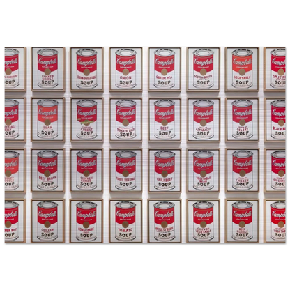 Campbell's Soup Cans - Andy Warhol Brushed Aluminum Print - 70x100 cm / 28x40 inches | Andy Warhol Aluminum Print | Andy Warhol Prints