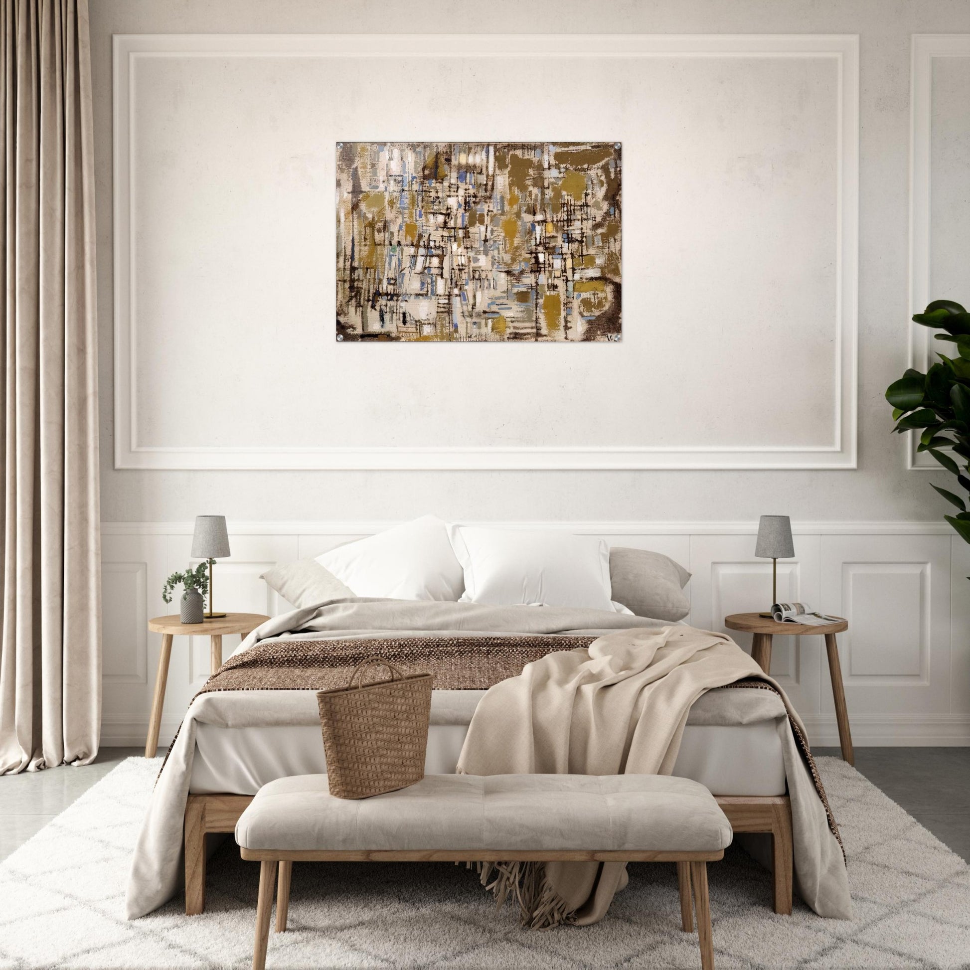 Untitled - 1952 - Maria Helena Vieira da Silva Acrylic Print - 70x100 cm / 28x40″ inches | Maria Helena Vieira da Silva Wall Art | Maria Helena Vieira da Silva Prints