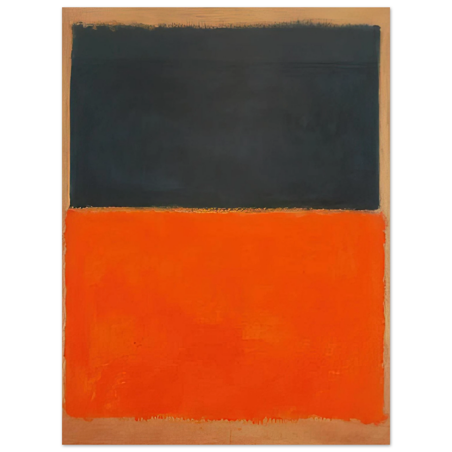 Mark Rothko - Green and Tangerine on Red - 1956 Wall Art - 60x80 cm / 24x32 inches - Fine Art Poster-canvas - -