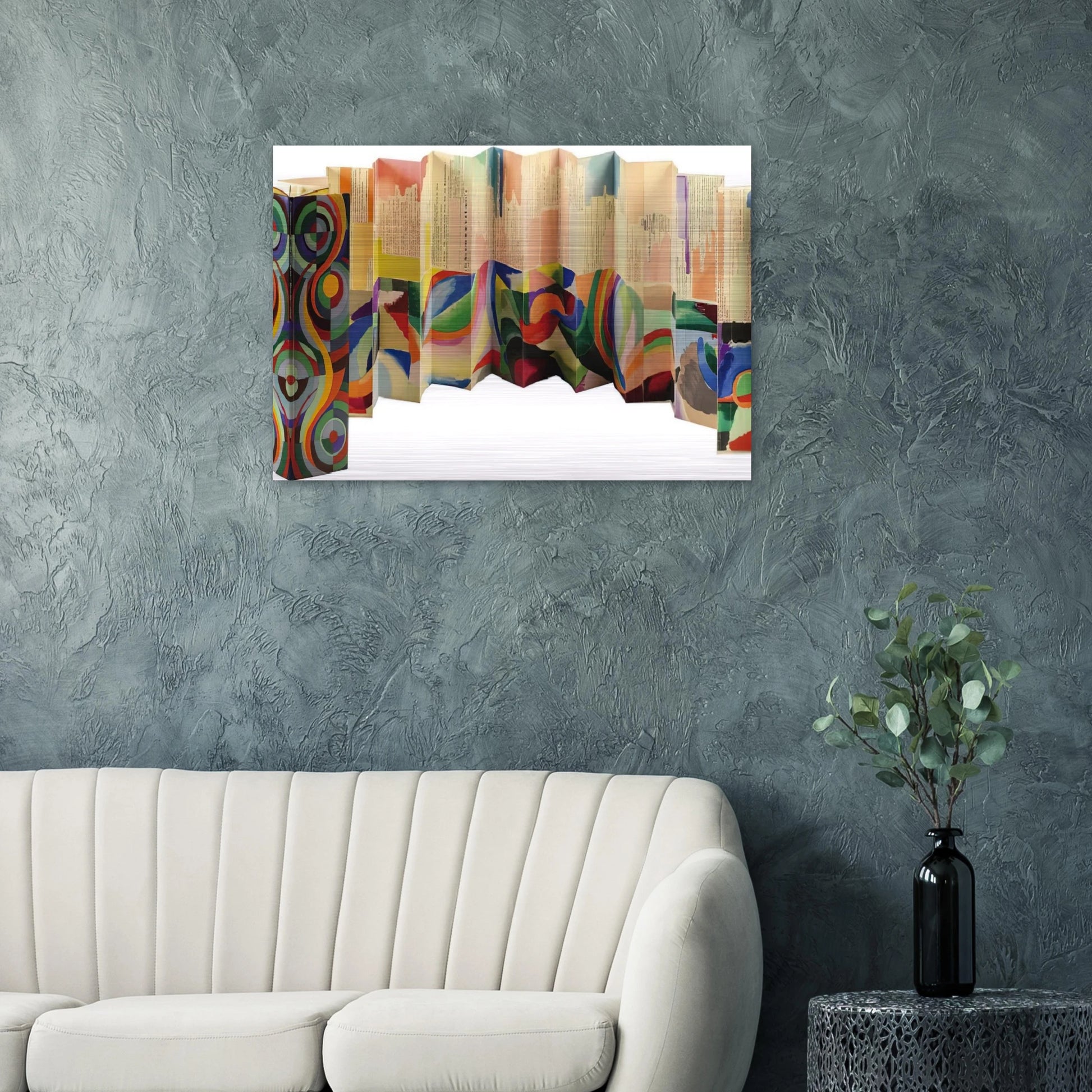 PROSE OF THE TRANS SIBERIAN AND OF LITTLE JEHANNE OF FRANCE 1913 - Sonia Delaunay Brushed Aluminum Print - 70x100 cm / 28x40 inches | Sonia Delaunay Aluminum Print | Sonia Delaunay Prints