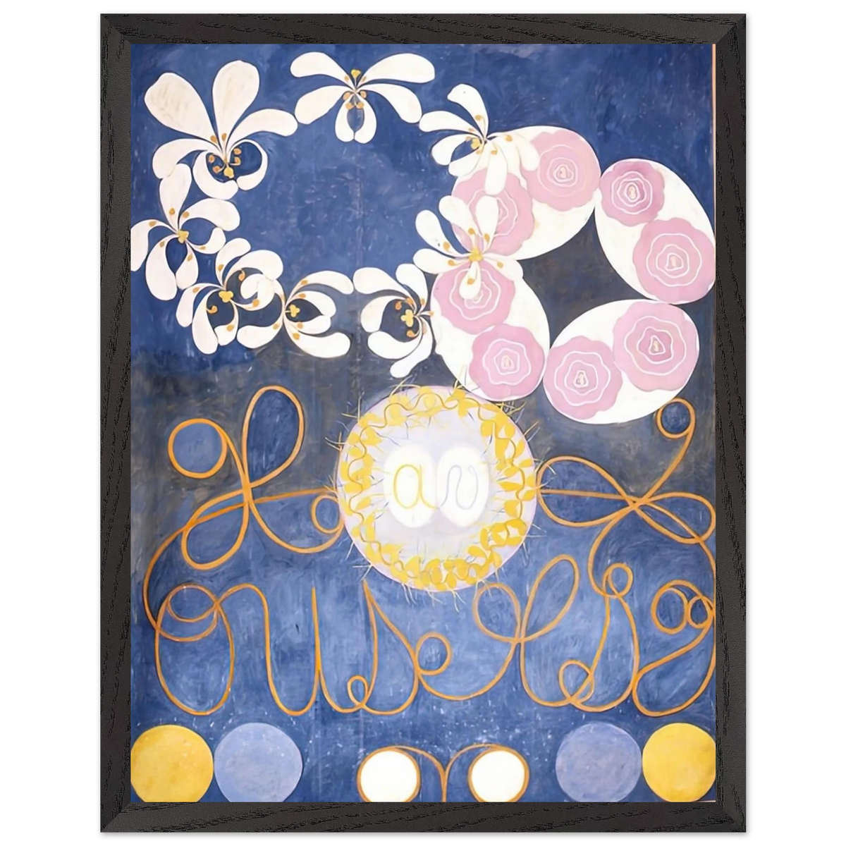 Hilma af Klint - THE TEN LARGEST 1907 Wall art - 30x45 cm / 12x18 inches - Premium Wooden Framed Poster With Fine Art Paper - White frame