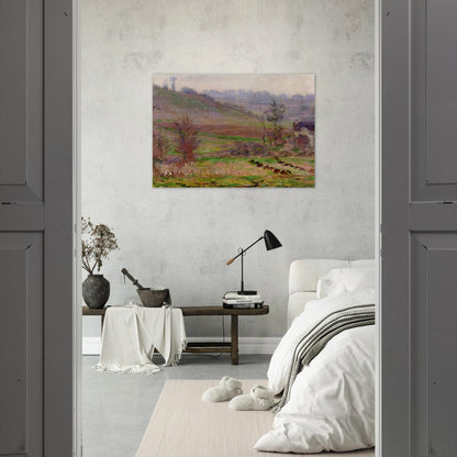 Valley of Falaise - claude monet Brushed Aluminum Print - 70x100 cm / 28x40 inches | claude monet Aluminum Print | claude monet Prints