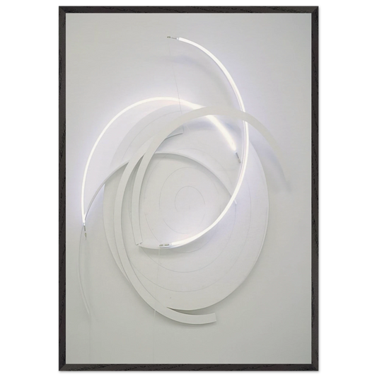 Lunatique compact n 3 - 1996 - Francois Morellet 70x100 cm / 28x40 inches Framed Art Print – Black Wooden Frame