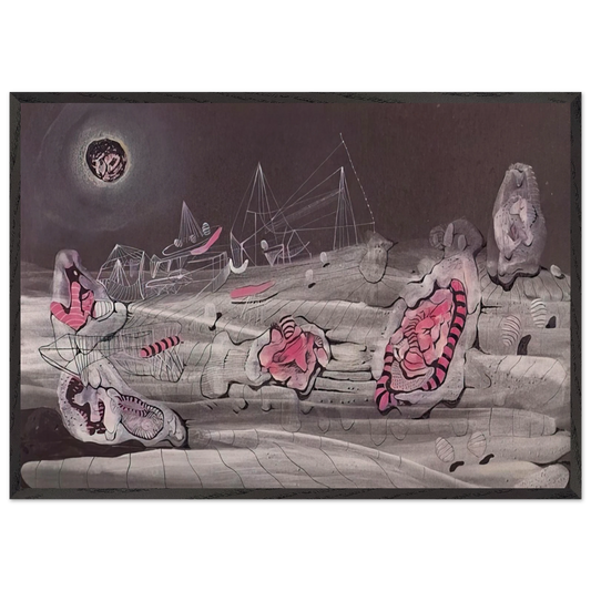 DARK LIGHT 1940 - Roberto Matta 70x100 cm / 28x40 inches Framed Art Print – Black Wooden Frame