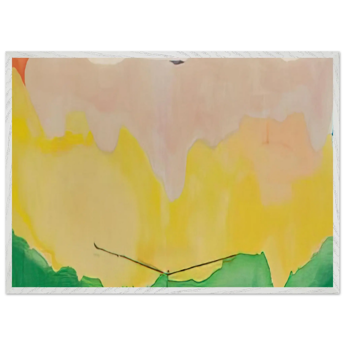 Helen Frankenthaler - Boulevard - 1973 Wall art - 70x100 cm / 28x40 Inches - Premium Wooden Framed Poster With Fine Art Paper - White frame