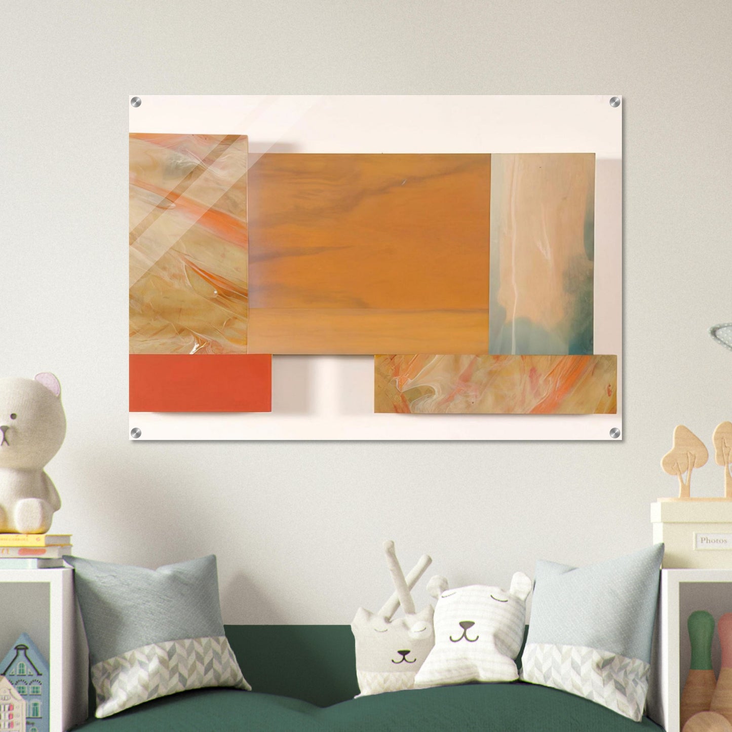 With Orange - Sam Gilliam Acrylic Print - 70x100 cm / 28x40″ inches