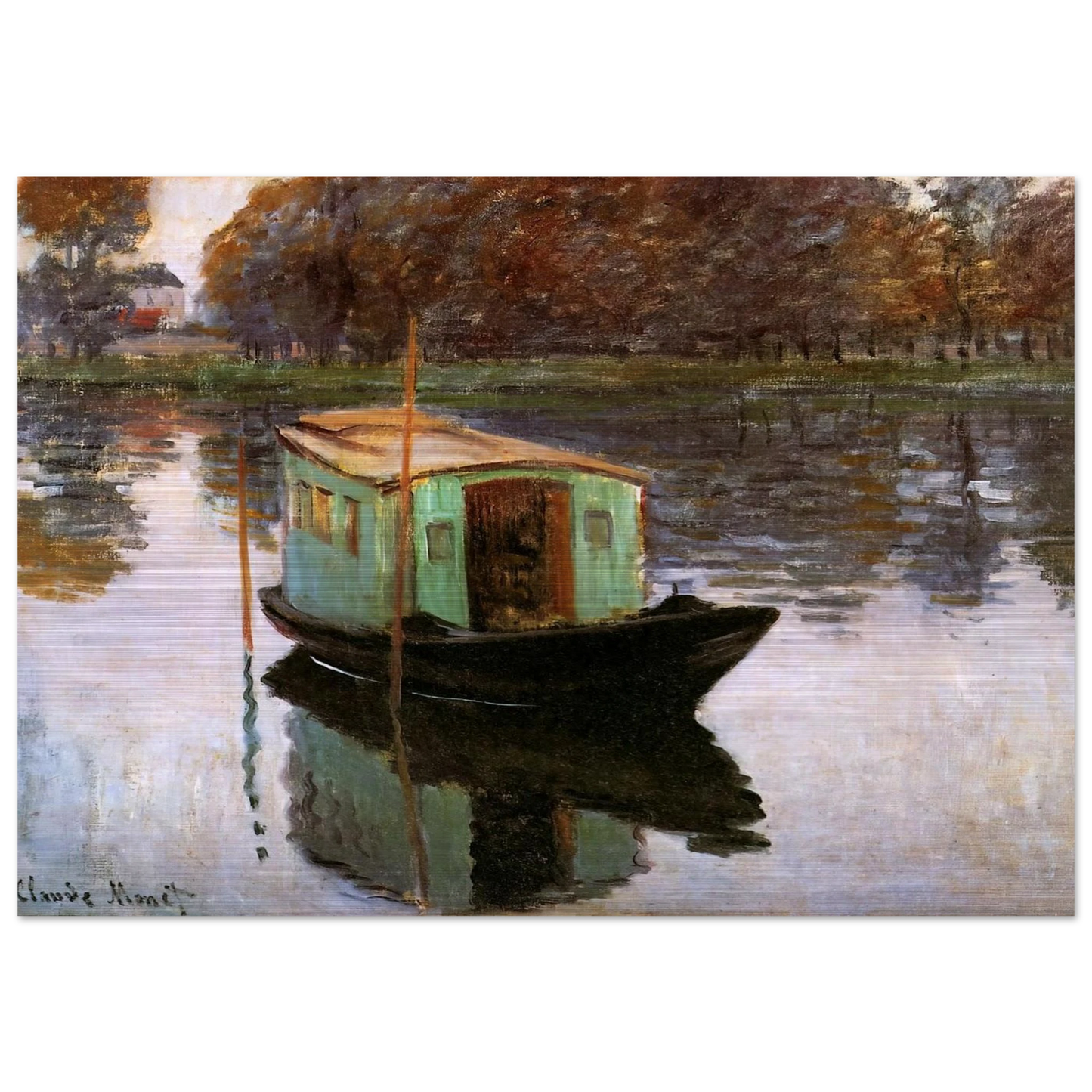 The Studio-Boat - claude monet Brushed Aluminum Print - 70x100 cm / 28x40 inches | claude monet Aluminum Print | claude monet Prints