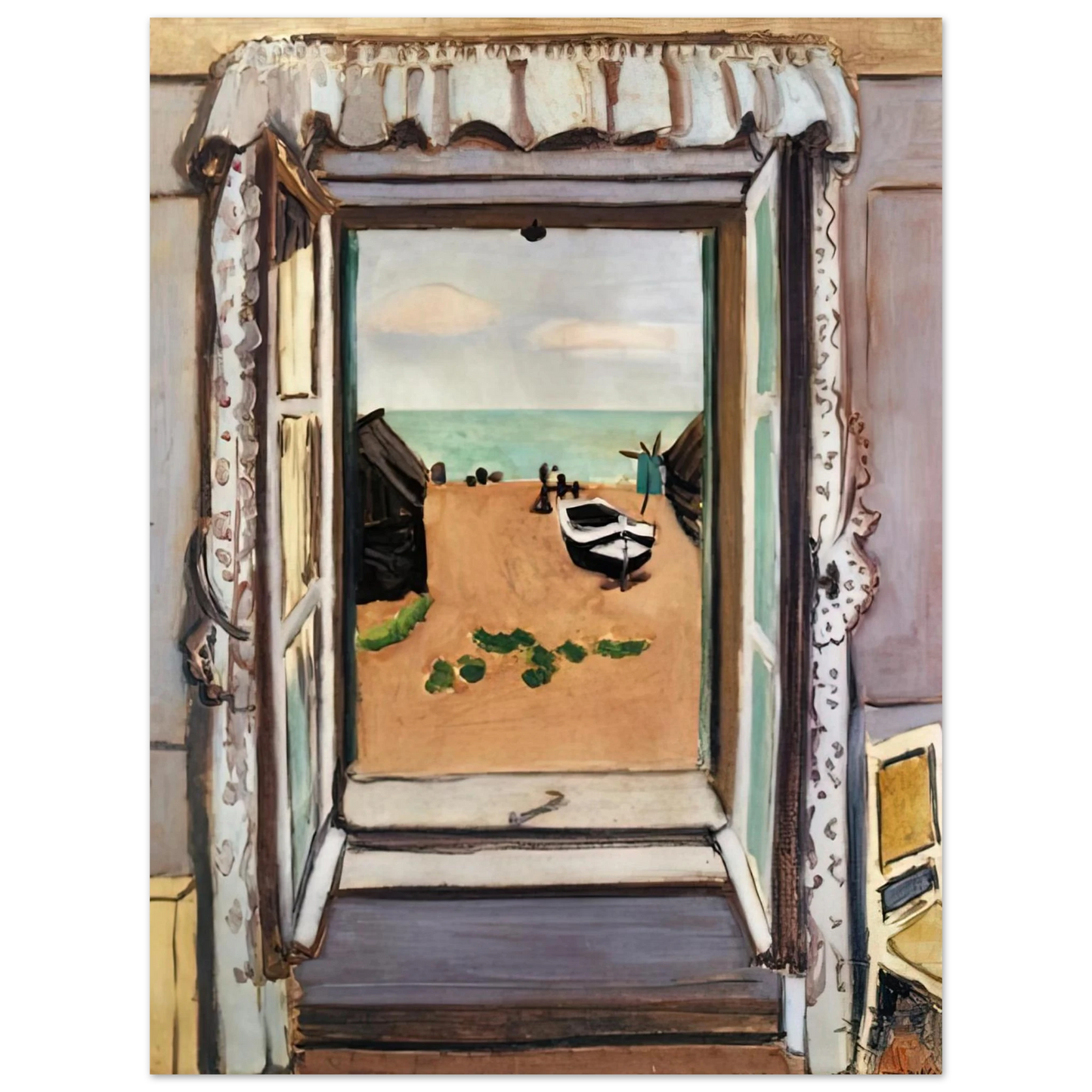 Henri Matisse - OPEN WINDOW ETRETAT 1920  75x100 cm / 30x40inches Fine Art Poster