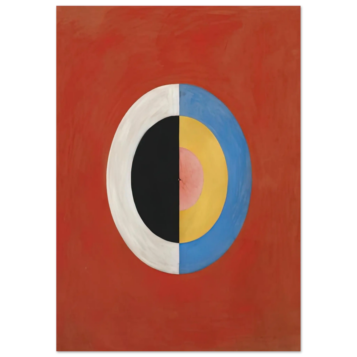 Hilma af Klint - THE SWAN NO 17 1915 0 Wall art - A2 (42 x 59.4  cm) - Premium Wooden Framed Poster With Fine Art Paper - White frame