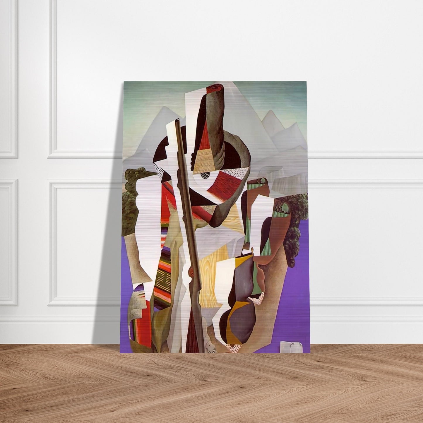 ZAPATISTA LANDSCAPE THE GUERRILLA 1915 - Diego Rivera Brushed Aluminum Print - 70x100 cm / 28x40 inches | Diego Rivera Aluminum Print | Diego Rivera Prints