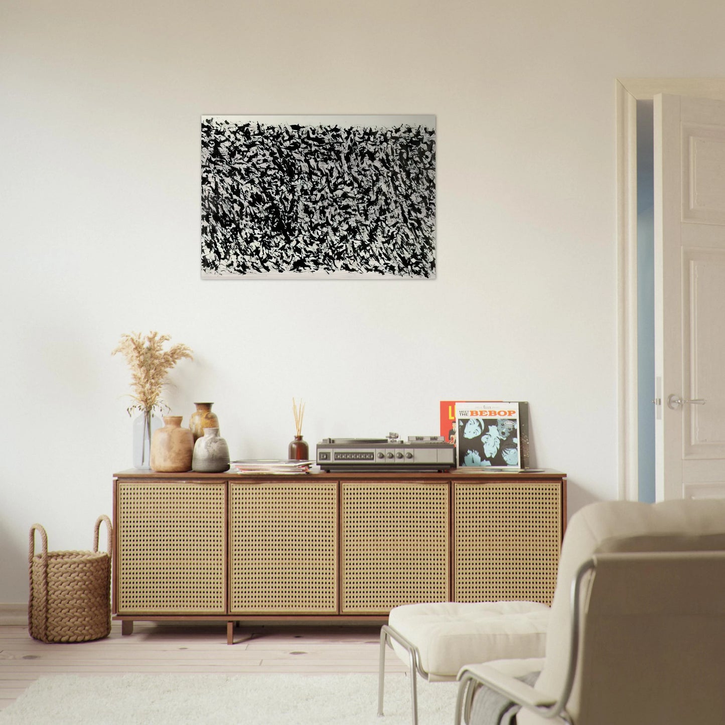 Composition - Tachisme - Henri Michaux Brushed Aluminum Print - 70x100 cm / 28x40 inches | Henri Michaux Aluminum Print | Henri Michaux Prints