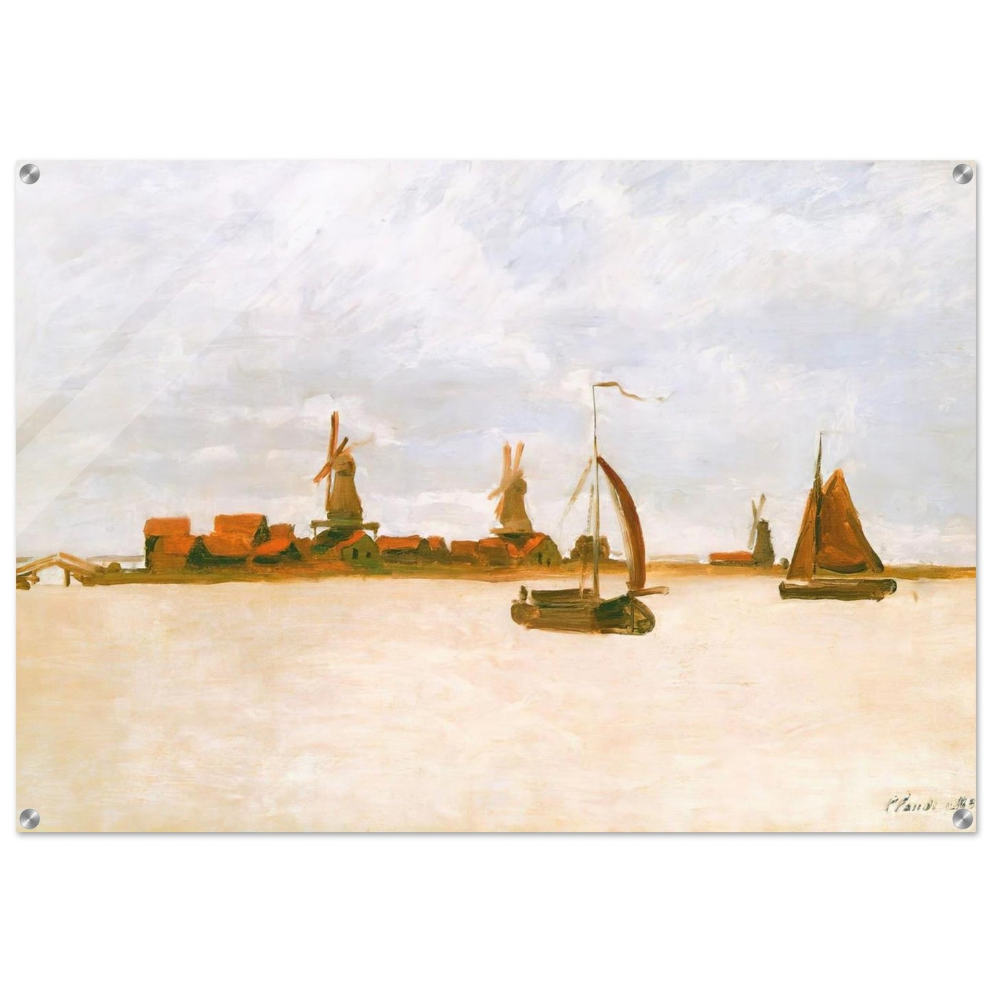 The Voorzaan - claude monet Acrylic Print - 70x100 cm / 28x40″ inches | claude monet Wall Art | claude monet Prints