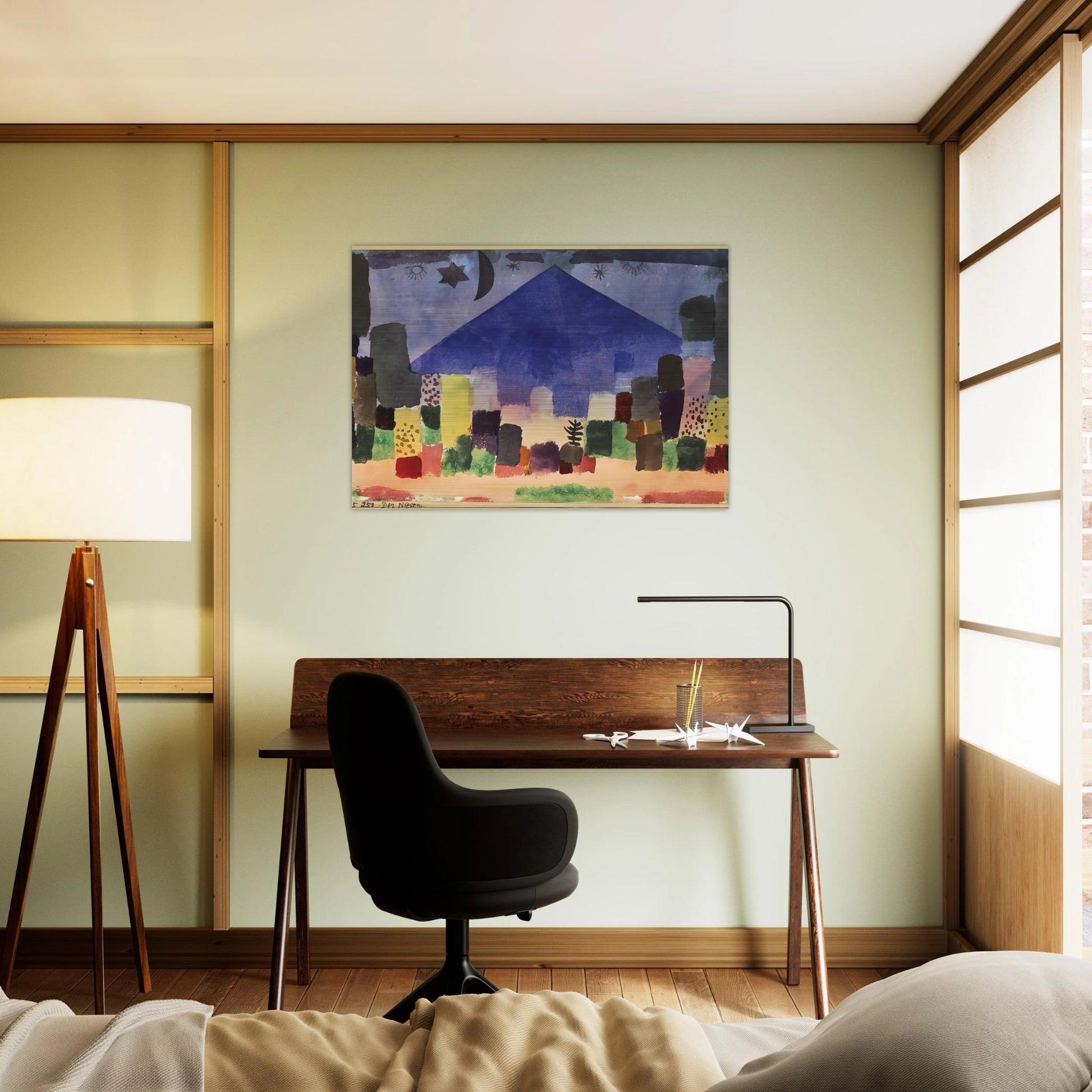 MOUNT NIESEN 1915 - Paul Klee Brushed Aluminum Print - 70x100 cm / 28x40 inches | Paul Klee Aluminum Print | Paul Klee Prints