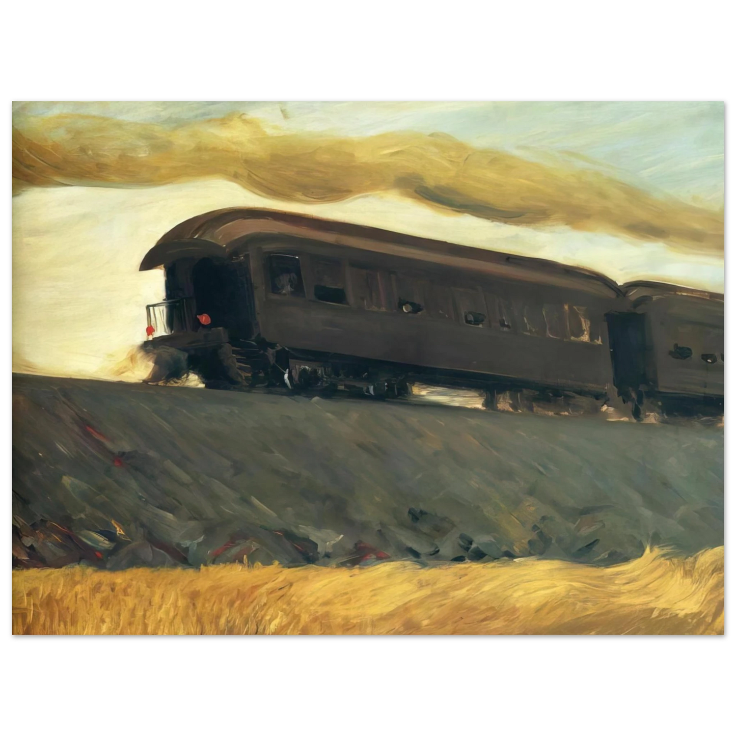 Edward Hopper - Railroad Train Fine Art Poster